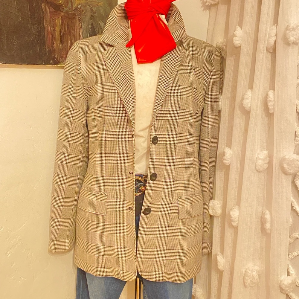 Plaid Women's Blazer Jacket